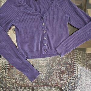 Mango Purple Women's Cardigan